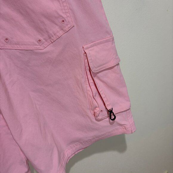 Duluth Trading Co Heirloom Gardening Bib Short Overalls Pink - Picture 11 of 14